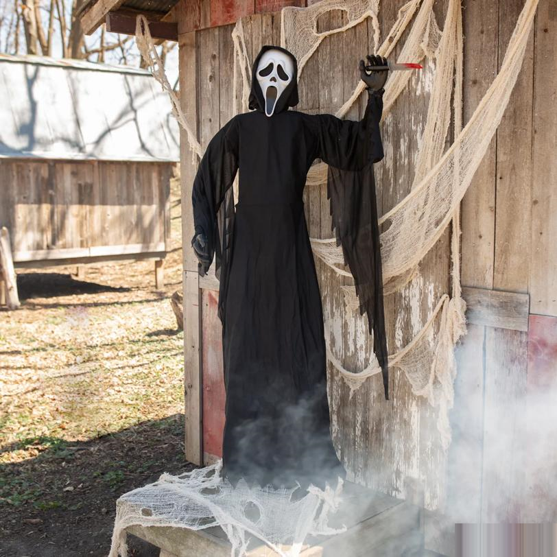 Ghost Face Prop with Knife 6 inches