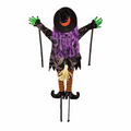 36" Wrong Way Witch Tree Hugger Outdoor Halloween Decoration