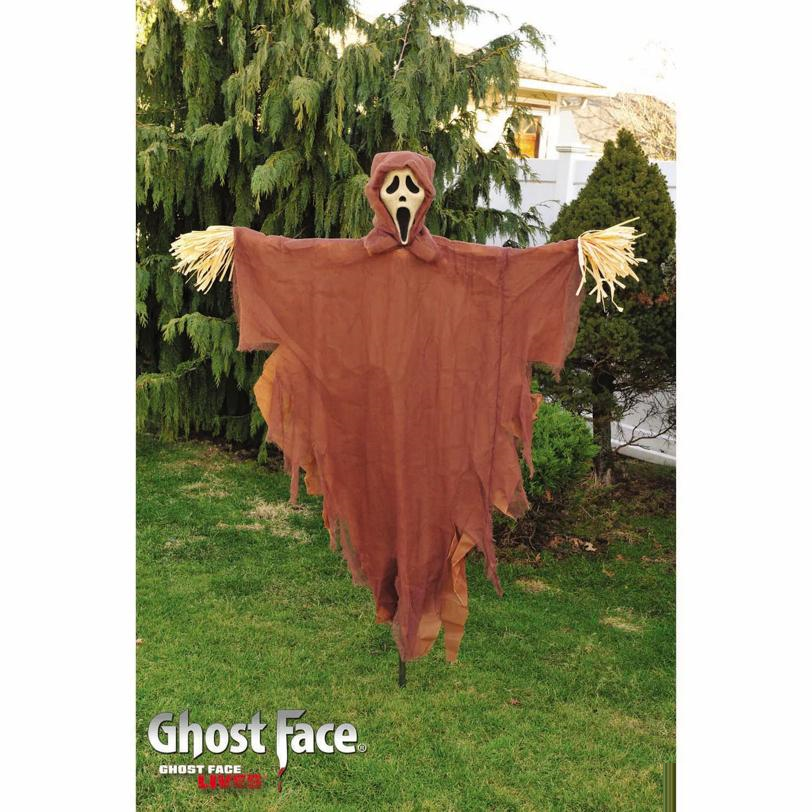 Ghost Face Burlap Scarecrow Halloween Decoration