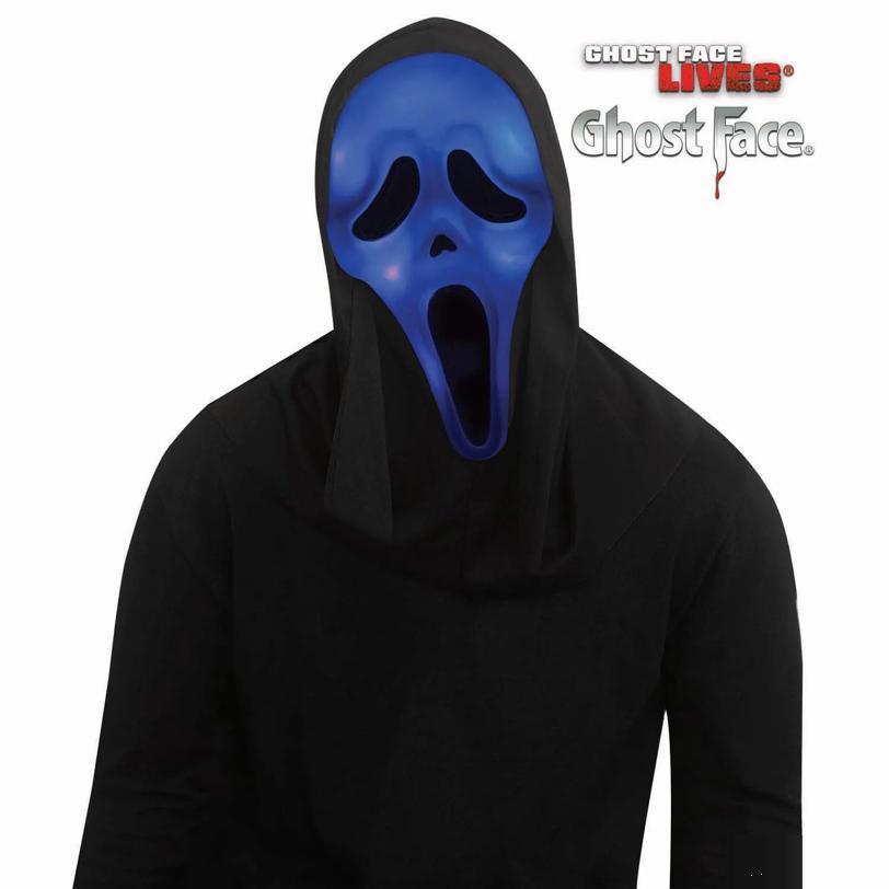 Adults Ghost Face Color Changing Full Mask with Hood