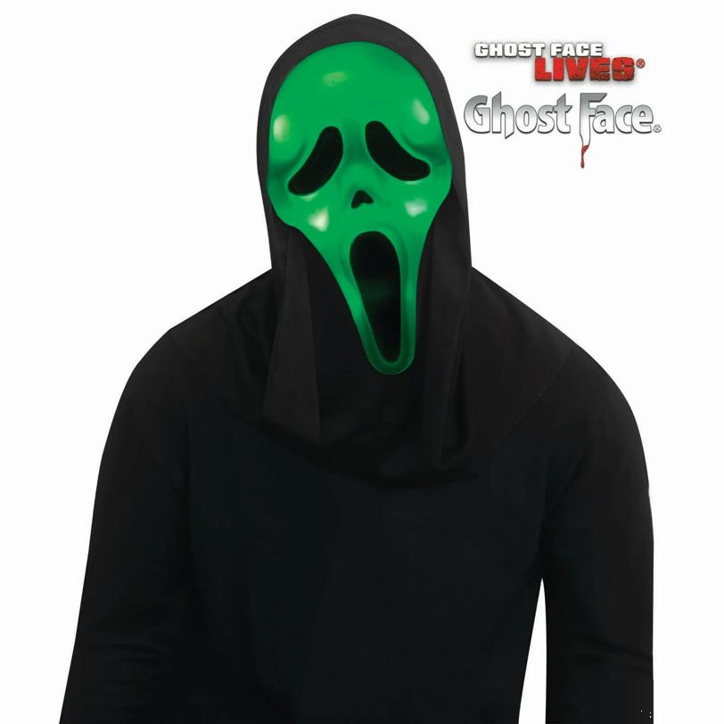 Adults Ghost Face Color Changing Full Mask with Hood