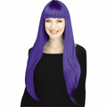 Adults Got You Babe Black Long Hair with Bangs Wig