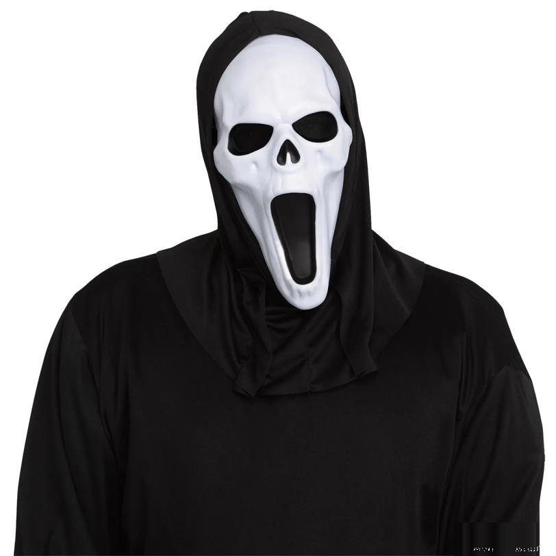 Adult Ghost Face Banshee Mask with Black Shroud