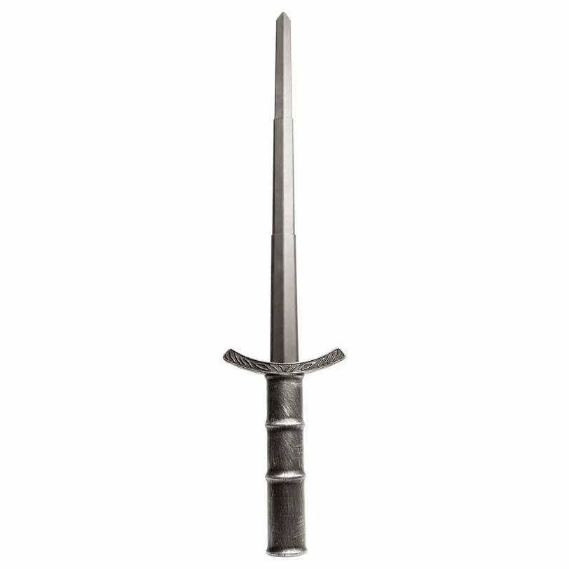 Retractable Silver Knight Sword Costume Accessory
