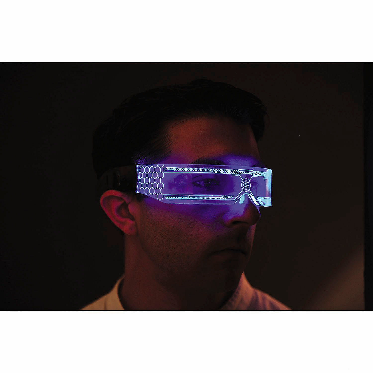 Light-Up LED Color-Changing Visor Costume Accessory