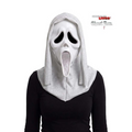 Adults Ghost Face Silver Glitter Full Face Mask with Hood