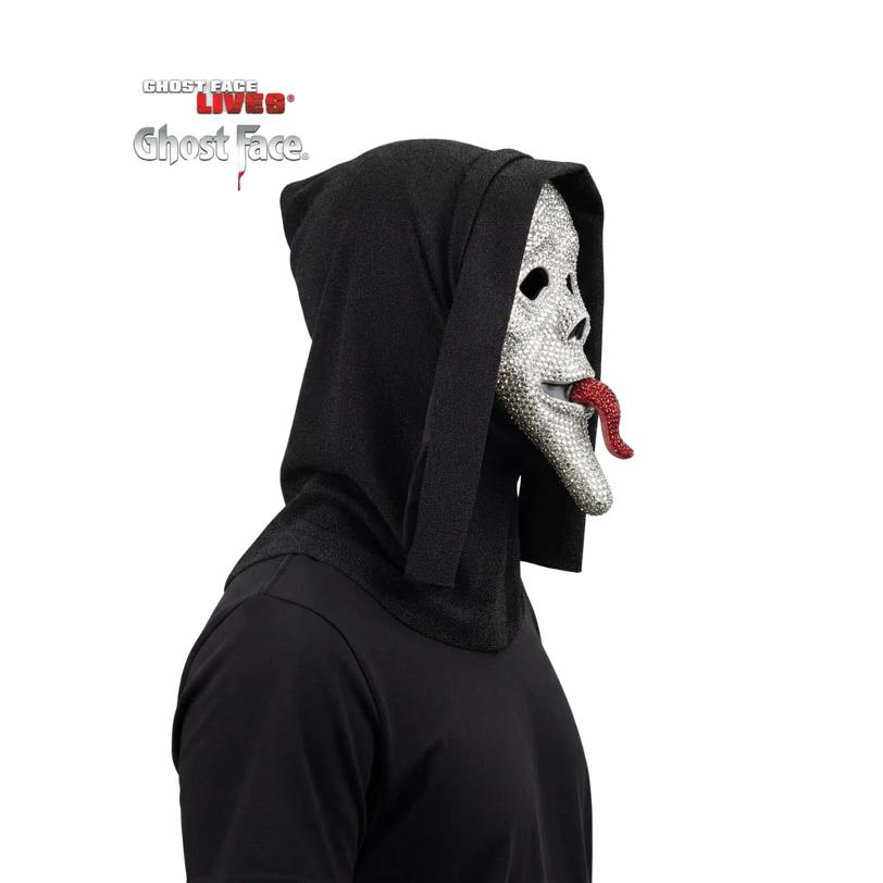Adults Scary Movie Wassup! Bling Full Face Mask with Shroud