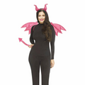 Adults Pink Devil Horns, Wings & Tail Costume Set