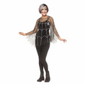 Adults Pearl Spider Web Mesh Poncho Costume