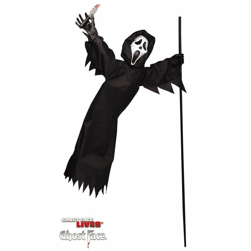 Ghost Face Flying Illusion Figure with Knife Halloween Decoration