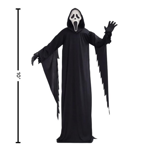 10 Ft. Ghost Face Standing Outdoor Halloween Decoration