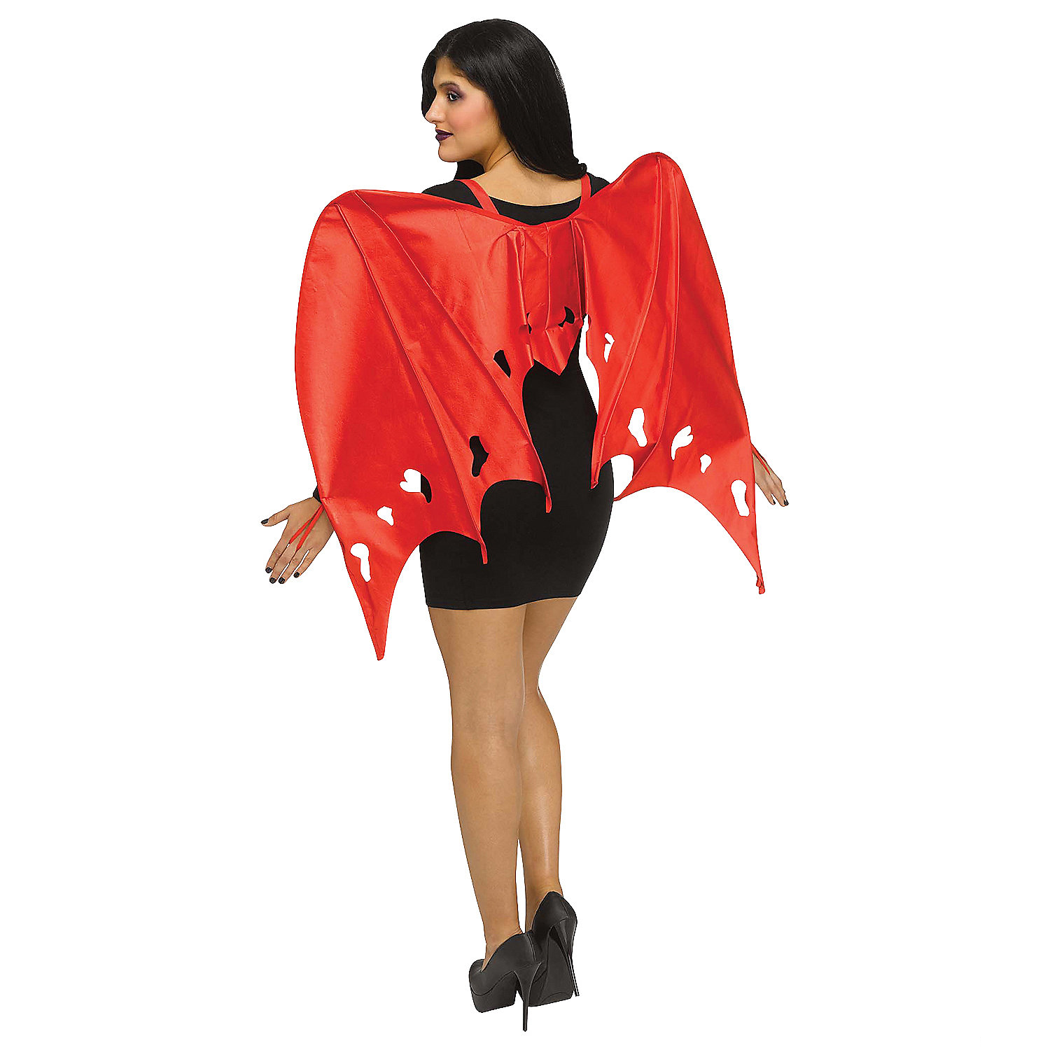 Adult Red Satin Wings Costume Accessory