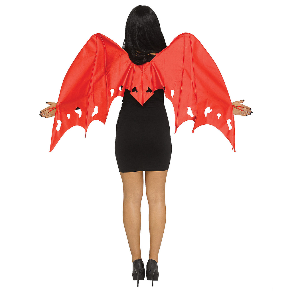 Adult Red Satin Wings Costume Accessory