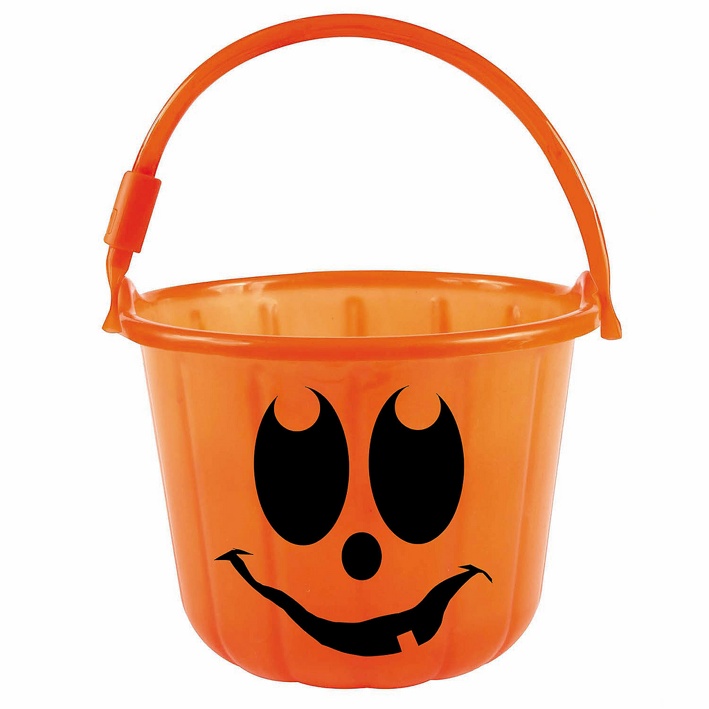 Light-Up Orange Jack-O'-Lantern Trick-or-Treat Safety Bucket