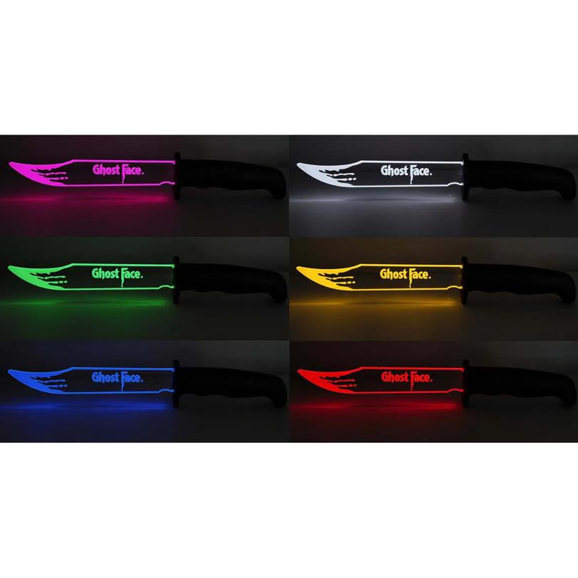 Ghost Face 7-Color LED Cyber Blade Knife Costume Accessory