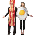 Bacon Slice Fried Eggs Couple Costume