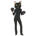 Adults Black Cat Mask & Paws Costume Kit - One Size