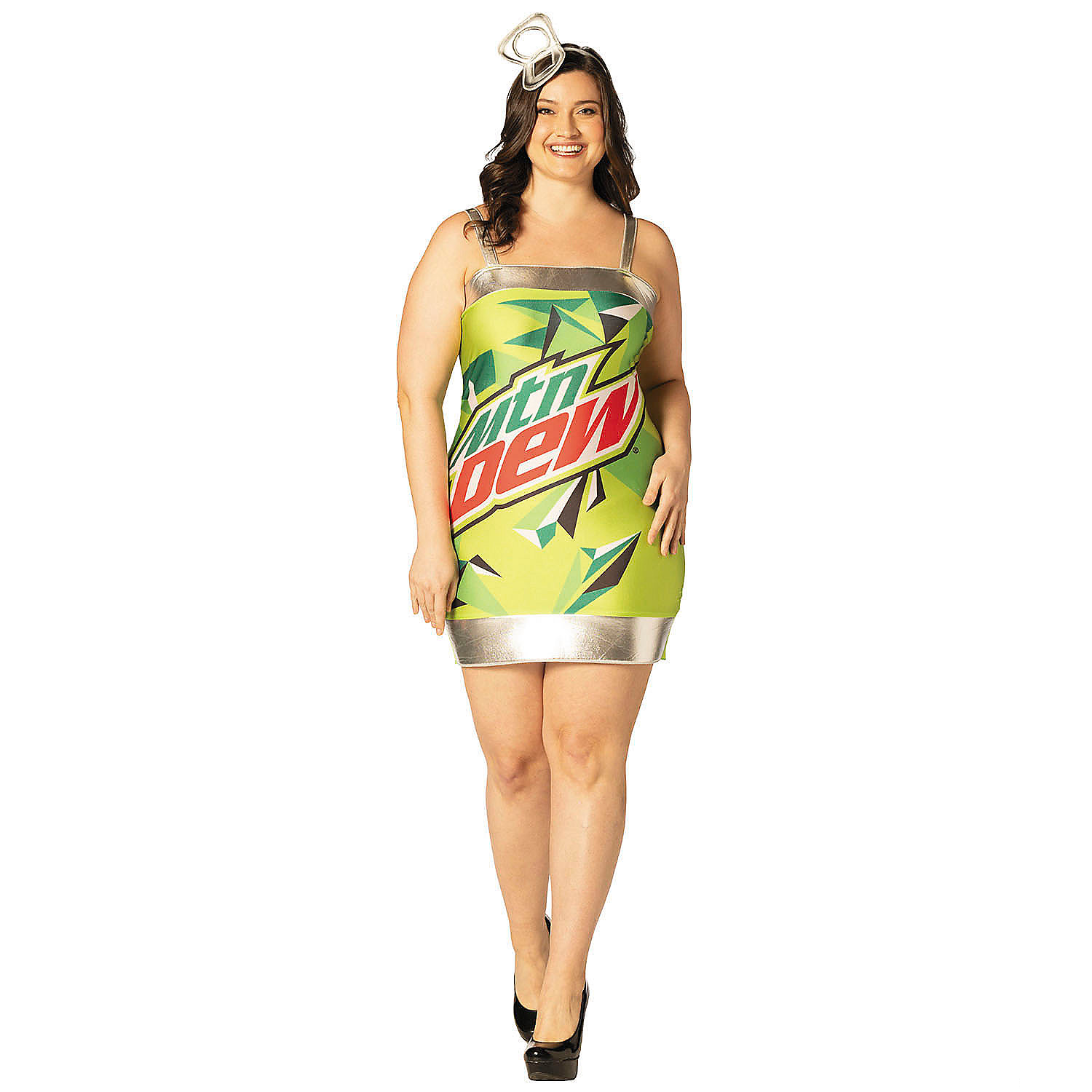 Adults Mountain Dew Can Dress Costume