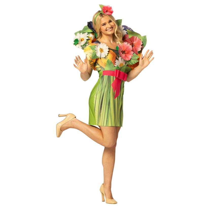 Women's Floral Bouquet Dress Costume