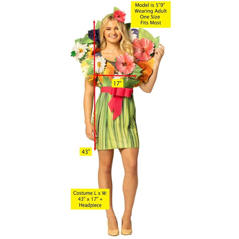 Women's Floral Bouquet Dress Costume