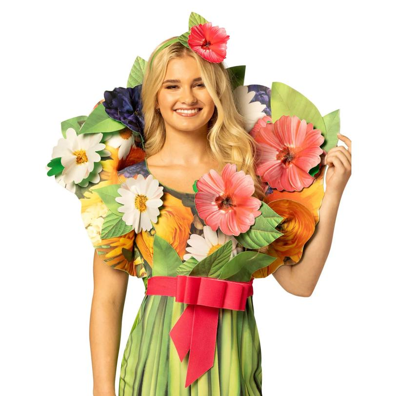 Women's Floral Bouquet Dress Costume