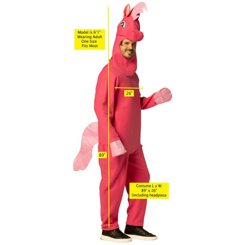 Adults Pink Pony Long-Sleeved Tunic Costume