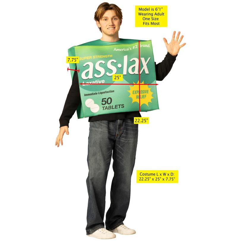 Adults Laxative Package Tunic Costume