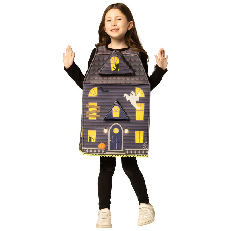 Kids Haunted House Sleeveless Tunic Costume