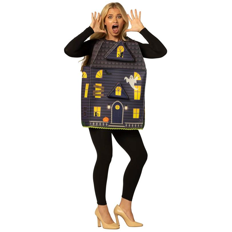 Adults Haunted House Sleeveless Tunic Costume