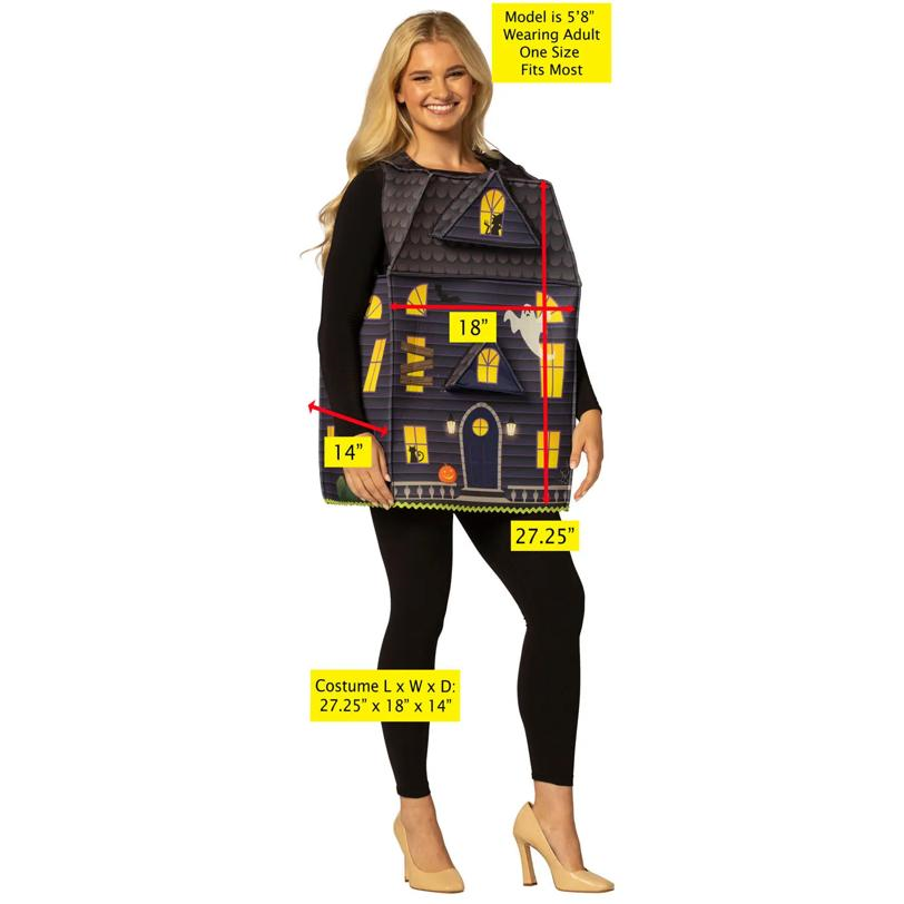 Adults Haunted House Sleeveless Tunic Costume