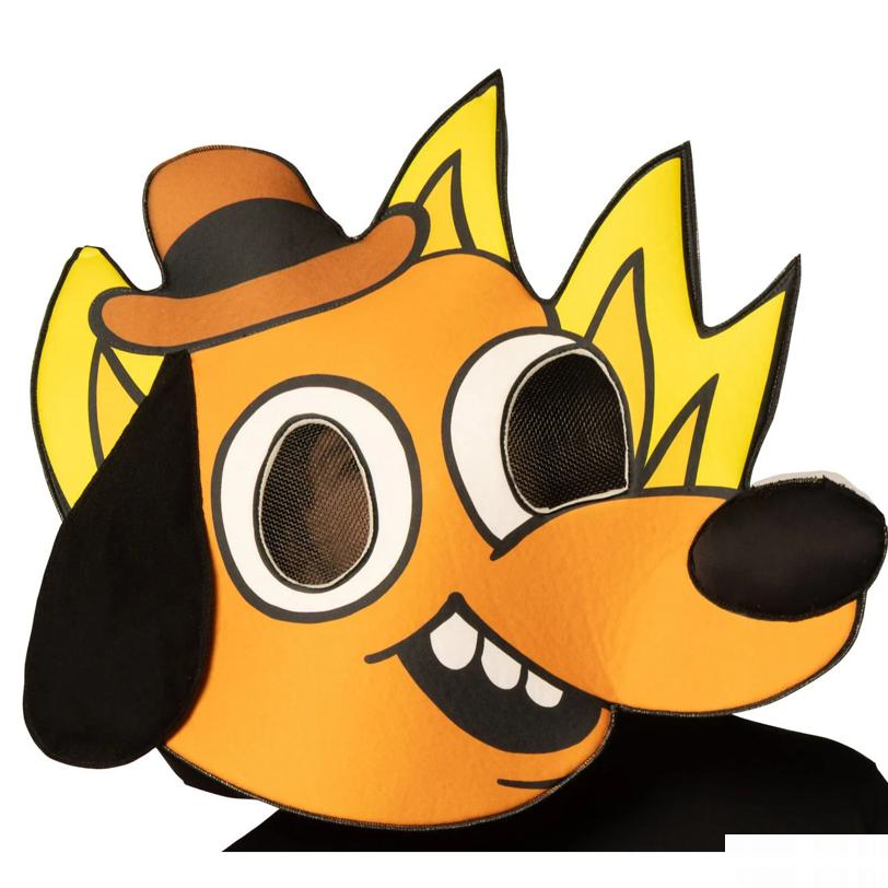 Adults This Is Fine Dog Meme Mask & Sign Costume Accessory