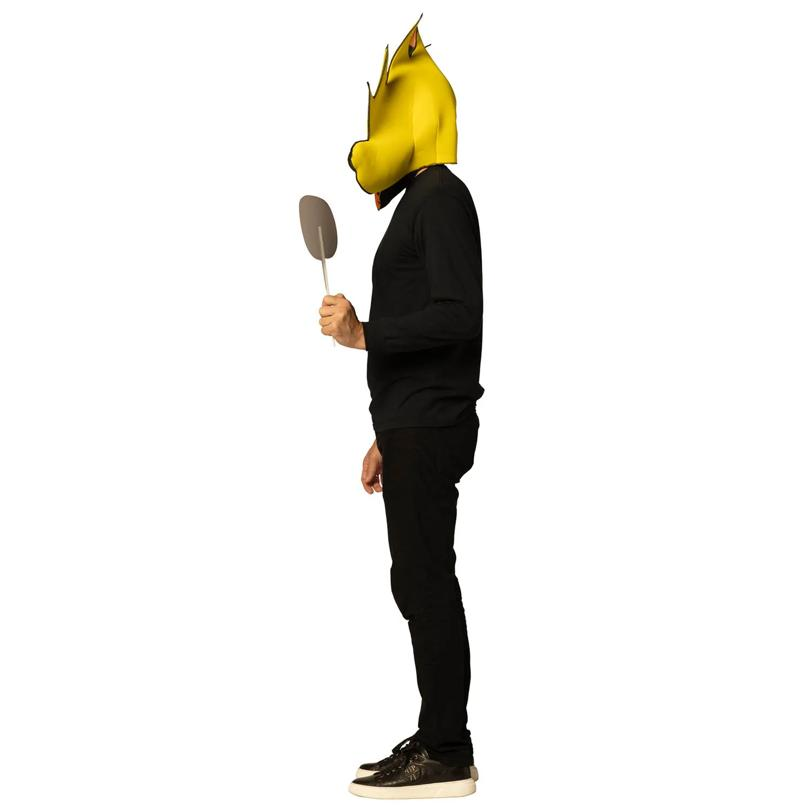 Adults This Is Fine Dog Meme Mask & Sign Costume Accessory