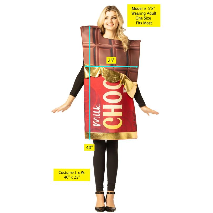 Adults Milk Chocolate Bar Tunic Costume