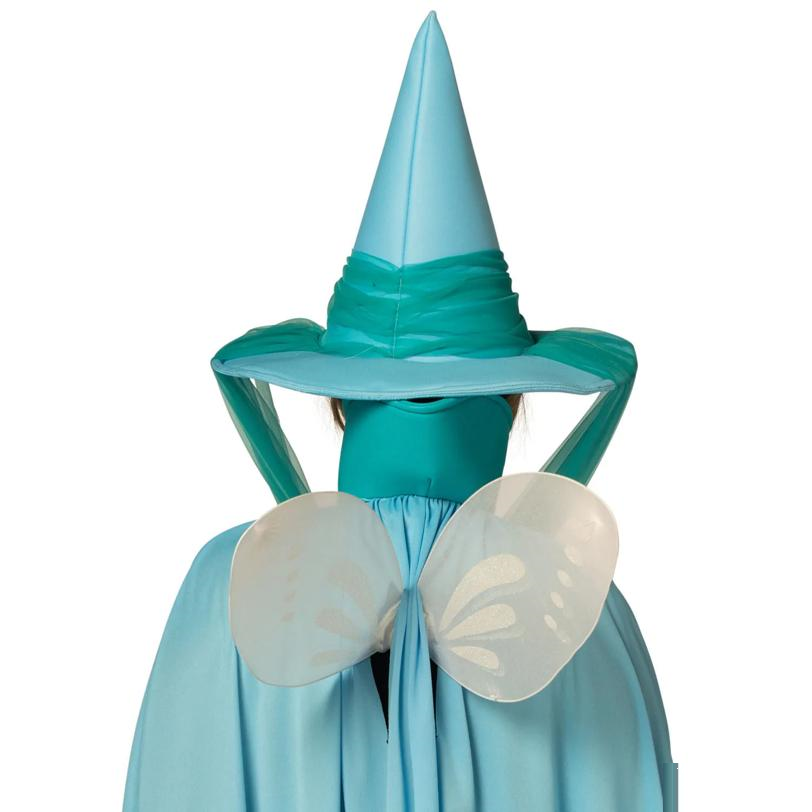 Adults Blue Fairy Godmother Hat, Cape & Wand Costume