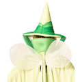 Adults Green Fairy Godmother Hat, Cape & Wand Costume
