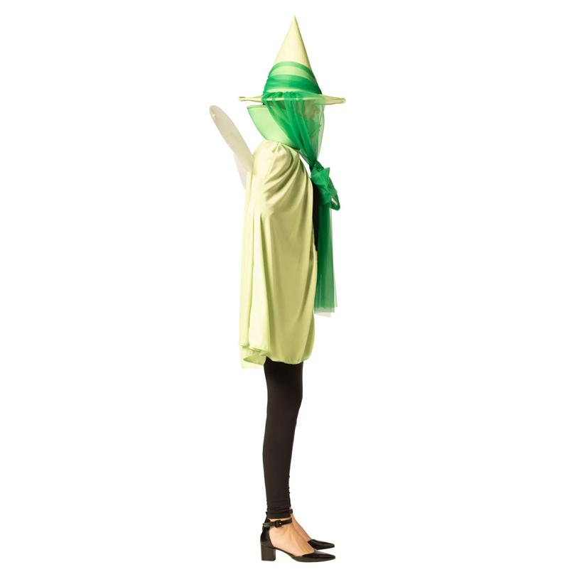 Adults Green Fairy Godmother Hat, Cape & Wand Costume