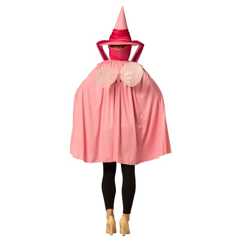 Adults Pink Fairy Godmother Hat, Cape & Wand Costume