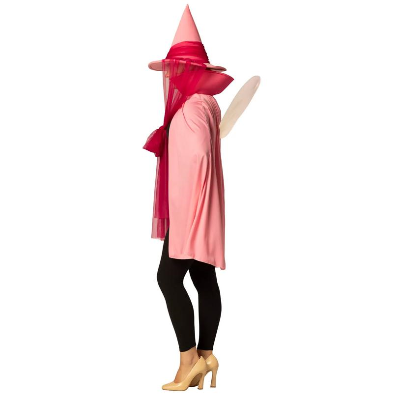 Adults Pink Fairy Godmother Hat, Cape & Wand Costume