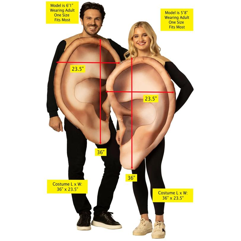 Adults Pair of Ears Couples Costumes - One Size