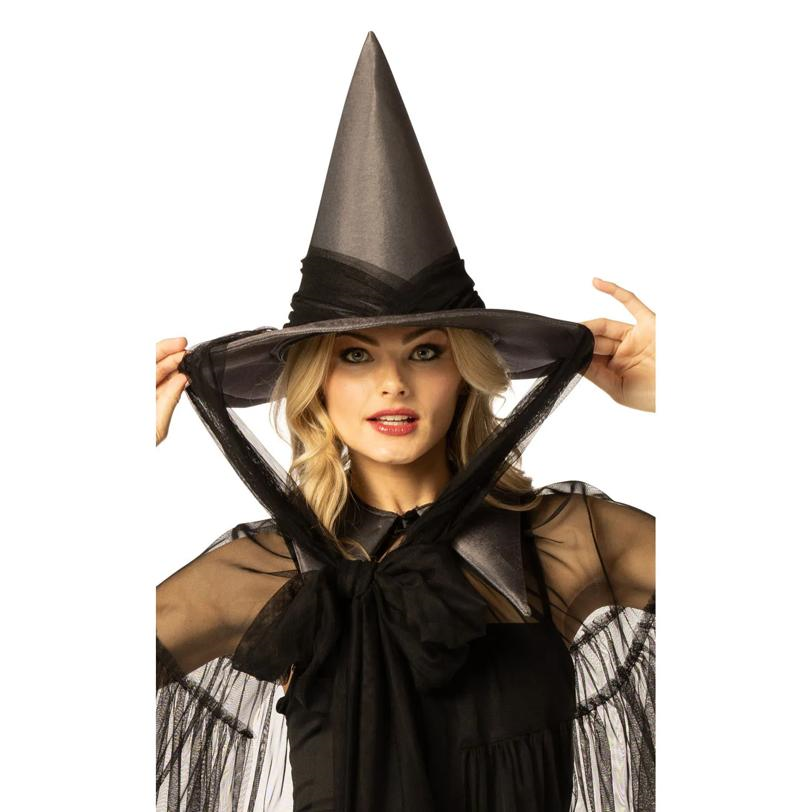 Adults Black Witch Hat & Cape Costume