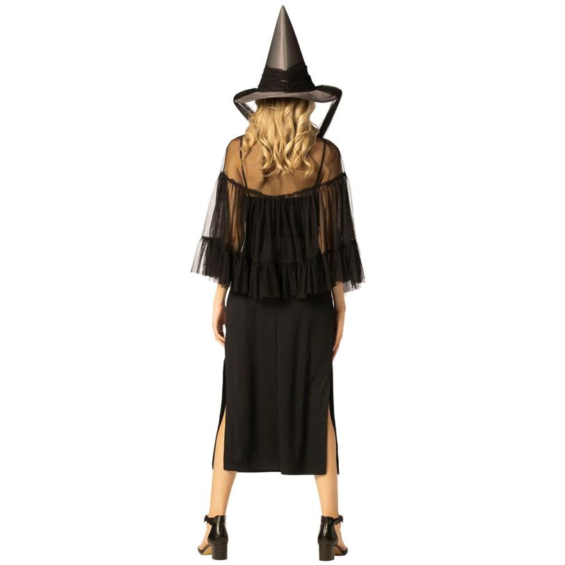 Adults Black Witch Hat & Cape Costume
