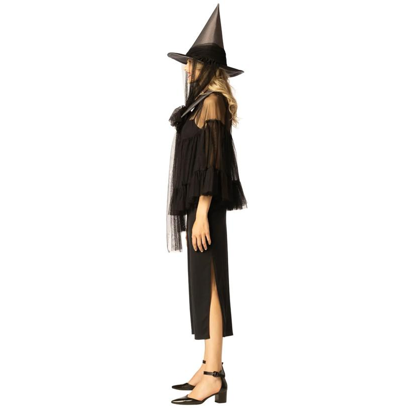 Adults Black Witch Hat & Cape Costume