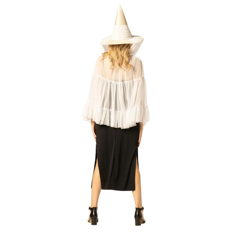 Adults White Witch Hat & Cape Costume