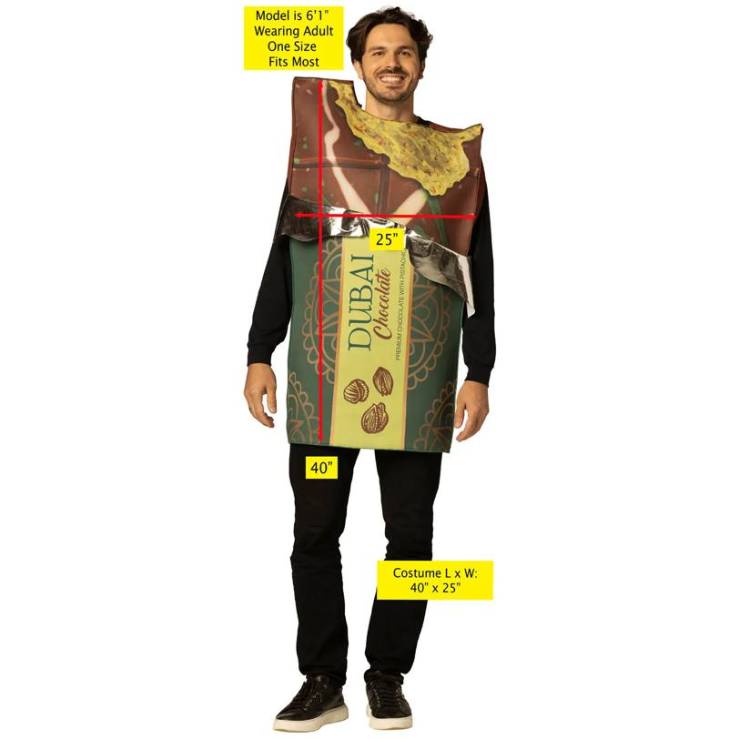 Adults Dubai Chocolate Bar Tunic Costume