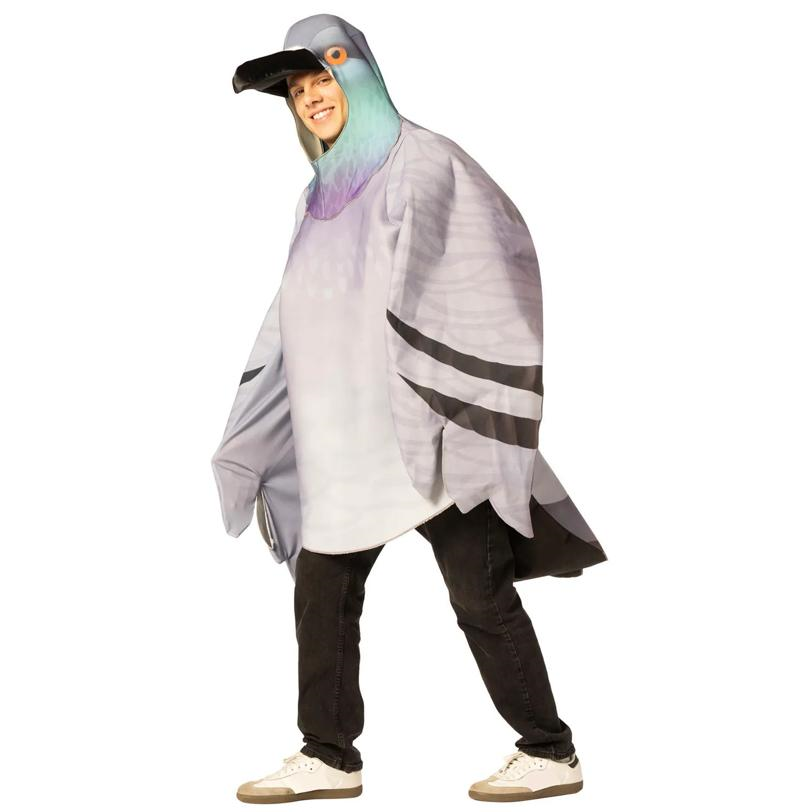 Adults Gray Pigeon Long-Sleeved Tunic Costume
