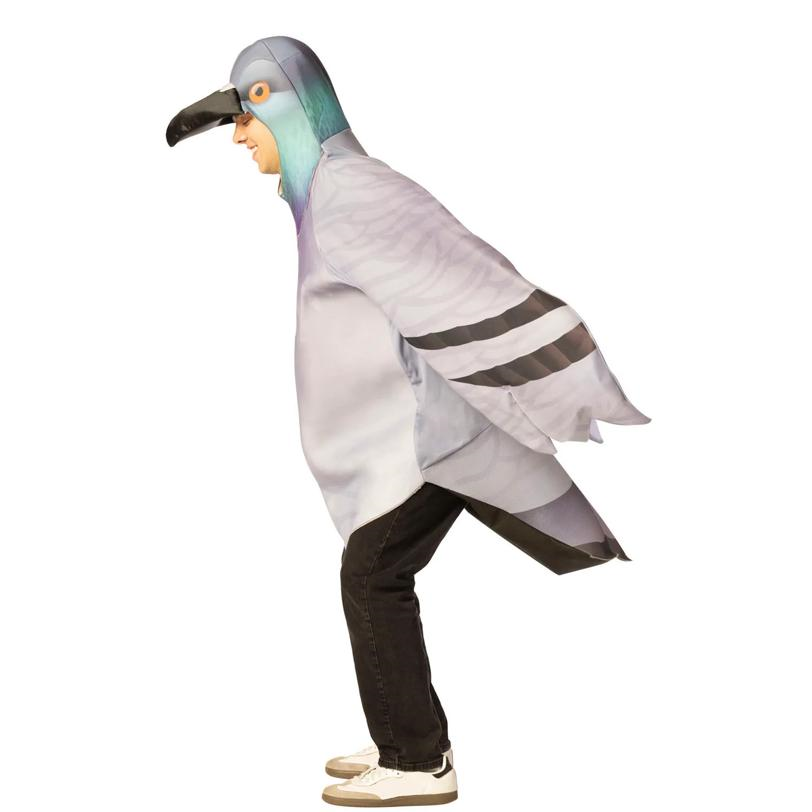 Adults Gray Pigeon Long-Sleeved Tunic Costume