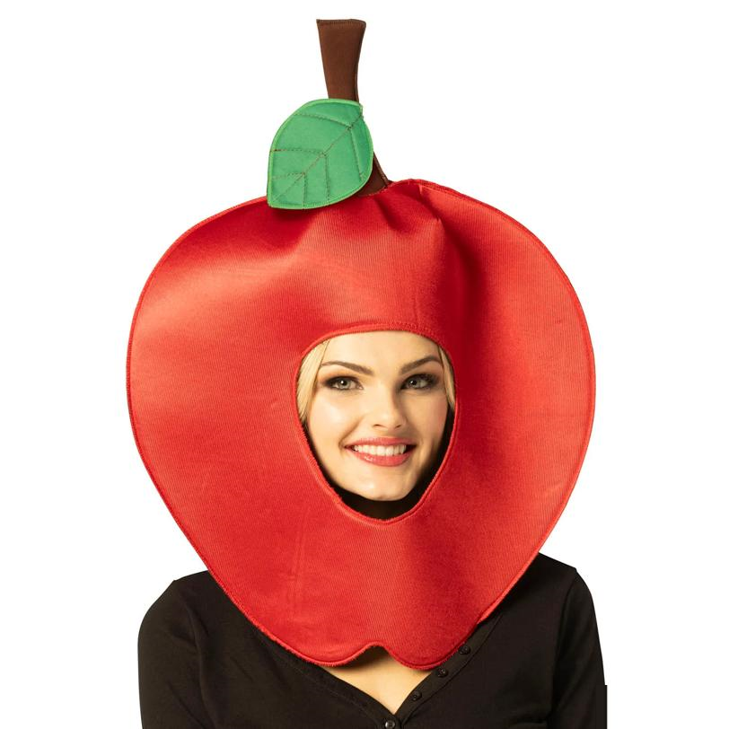 Adults Red Apple Headpiece Costume Accessory