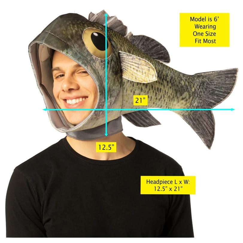 Adults Sea Bass Fish Hat Costume Accessory