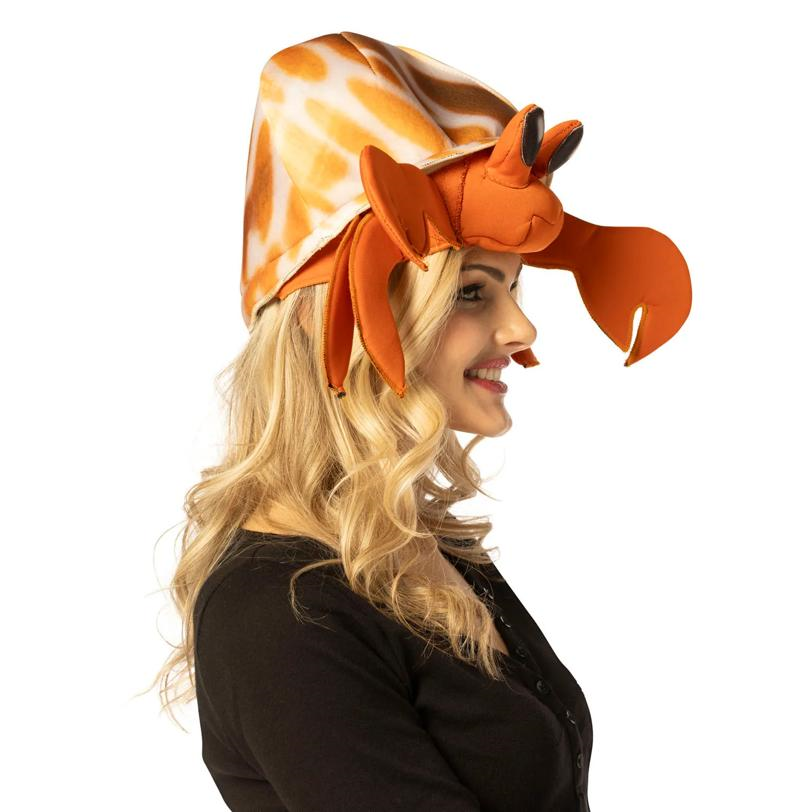 Adults Red Hermit Crab Hat Costume Accessory