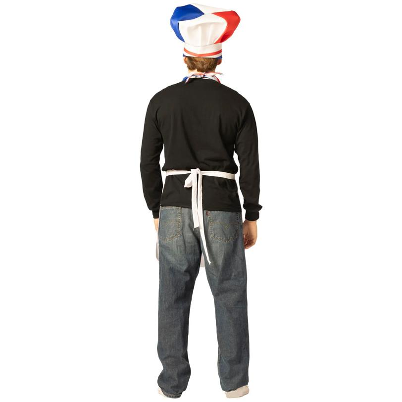 Adults French Chef Hat, Scarf & Apron Costume
